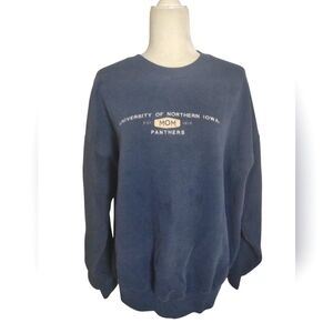 Jansport University Of Northern Iowa Sweatshirt Women's"MOM" Panthers Blue XL